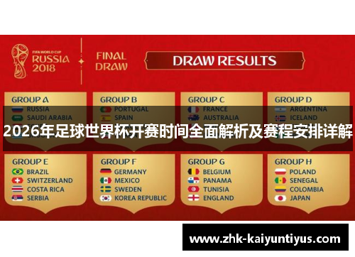 2026年足球世界杯开赛时间全面解析及赛程安排详解